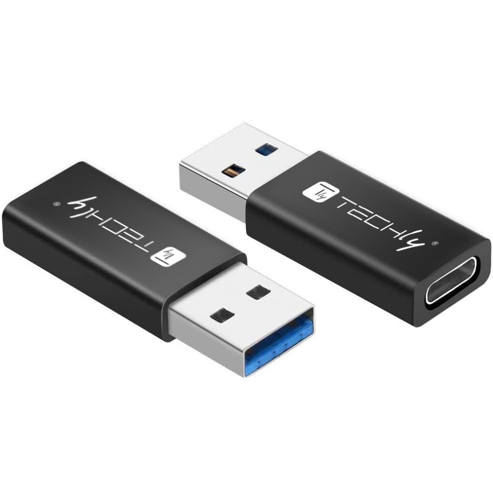 Adattatore Convertitore USB 3.0 USB A Maschio a USB-C™ Femmina Nero - TECHLY - IADAP USB3-AFT-1