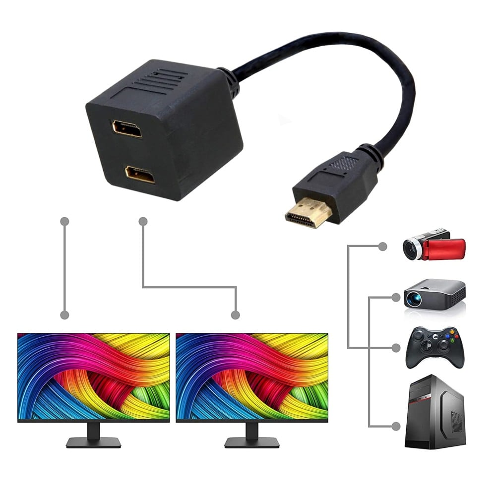 Cavo Video Splitter HDMI™ M a 2 x HDMI™ F - TECHLY - ICOC HDMI-F-002