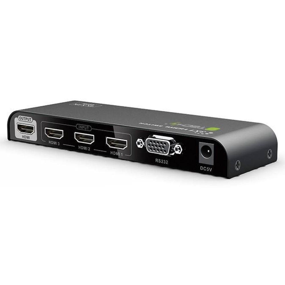 Switch HDMI2.0 a 3 porte 4K UHD 3D con RS232 e Telecomando - TECHLY - IDATA HDMI2-4K31